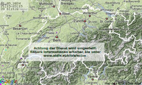 Lightning Switzerland 21:15 UTC Wed 01 May