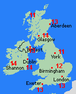 Forecast Wed May 13 United Kingdom