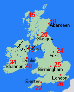 Forecast Mon Aug 10 United Kingdom