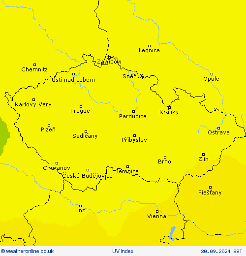 UV index Forecast maps