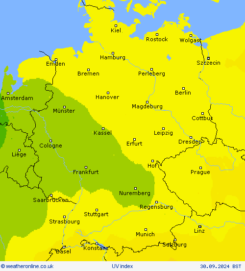 UV index Forecast maps